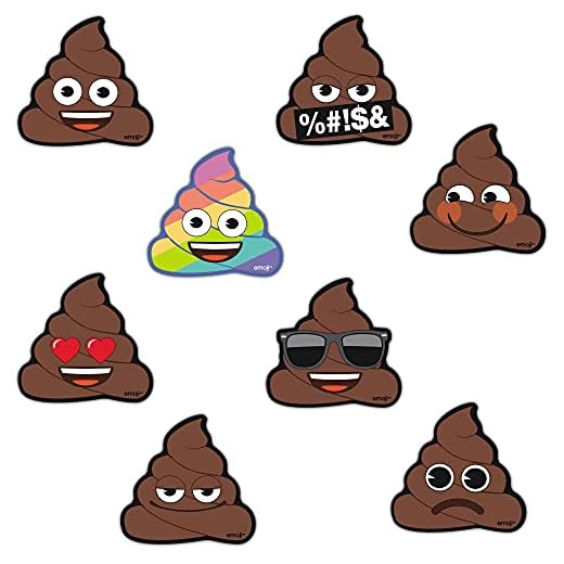 MORCART 8 Poop Emoji Magnets for Fridge - Locker Magnets Decorative - Funny Refrigerator Magnets - Cute Fridge Magnets for Whiteboard - Magnets for Kitchen - Gift for Friend and Poop Emoji Enthusiasts