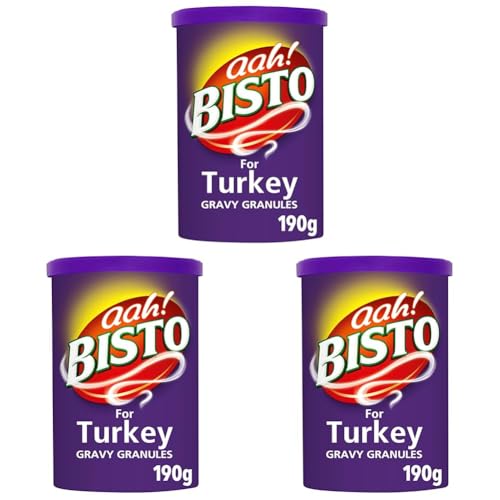 Bisto Flavoursome and Delicious Turkey Gravy Granules, Perfect for Christmas Dinners, 190 g (Pack of 3)