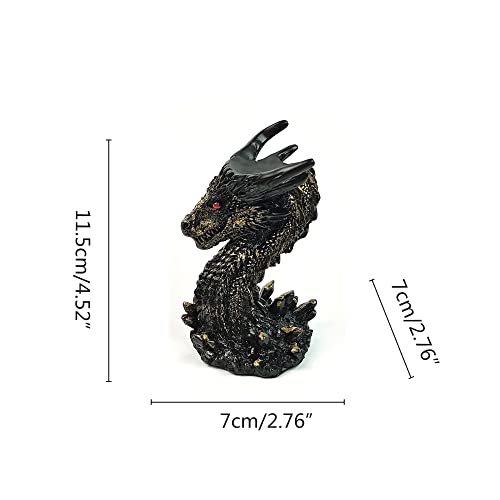 OmyLens - Dragon Head Glass Ball Holder Feng Shui Glass Sphere Natural Healing for 50-90mm Sphere, Black/White, 4.5 Inches - Image 2