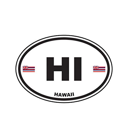 Imán ovalado con bandera de Hawaii 5 pulgadas miniatura 1