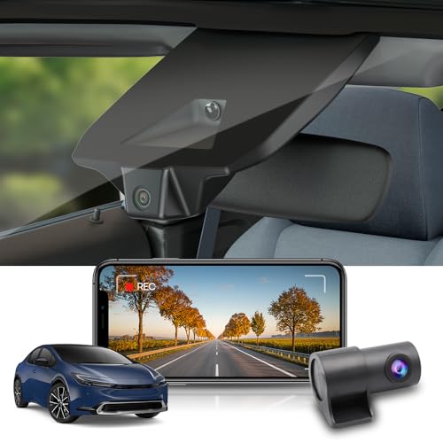 Fitcamx Dashcam Auto Vorne und Hinten 2160P+1080P Passend für Toyota Prius 2023 2024 2025 LE XLE Limited (XW60), OEM Dashcam 4K UHD Video WiFi, G-Sensor, Loop-Aufnahme, WDR, Plug&Play, mit 128GB Karte