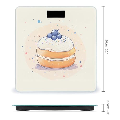 Báscula digital de vidrio templado para baño miniatura 2