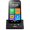 SPC ZEUS 4G Pro + Coque – Smartphone pour Seniors 4G, Mode Facile avec Grandes icônes, Bouton SOS, Configuration à Distance, Boutons physiques, 64Go de ROM, caméra 13MP, Android 11, Socle de Charge