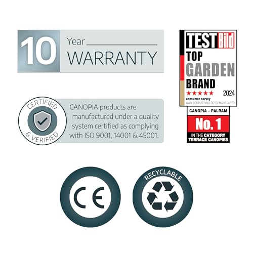 Palram - Canopia Feria Patio Cover 10' x 14' White/White, Outdoor Waterproof Canopy Awning, Outside Shade for Backyard, Outdoor Gazebo with 100% UV Protection - Image 8