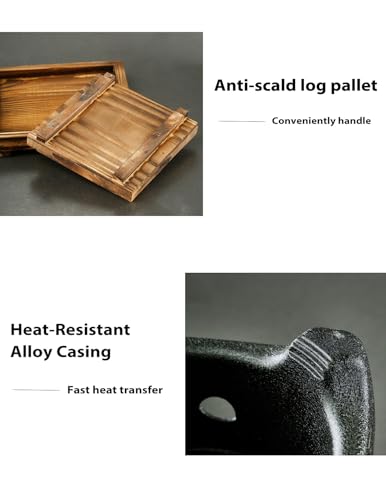 ZLXHDL BBQ-Grill, tragbarer Grill aus Aluminiumlegierung, japanische Schrift, Lebensmittel-Holzkohleofen, multifunktionaler, schnell erhitzender Holzkohlegrill (12 x 12 x 11cm)