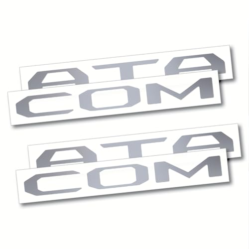 (2 Sets) Prime Series UV Weatherproof Vinyl Decals for Glove Box Dashboard Letter Inserts Compatible fits Tacoma 2024-2026 (Metallic Silver)
