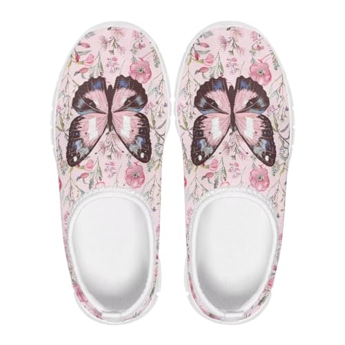 Kids Butterfly Shoes for Girls School Sneakers Breathable Mesh Running Tennis Shoes for Little Kid/Big Kid3