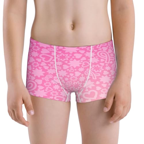 Boys' Cotton Boxer Brief Soft Underwear-Breast Cancern Ribbons Awareness