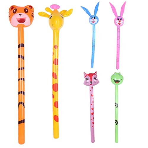 Ballons animaux gonflables PVC | 10 bâtons légers anti-blessure pour jeux d'enfants