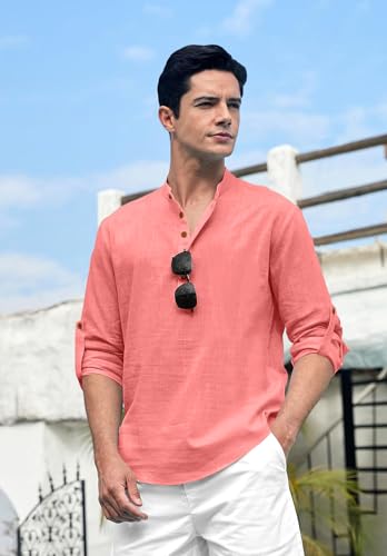 Image of Zombom Combo of Men's Solid Cotton Polyester Blend Full Sleeve Straight Kurta Shirt (Pack of 2)