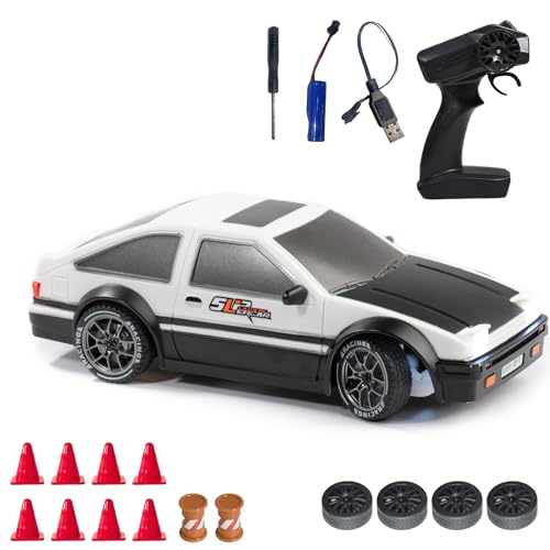 Image of Flare Remote Control Car | 20Kmph, 2.4Ghz | Rc Drifting Car, Rc Car, Valentine Gift, 4 Wheel Drive, Boost Mode, Long Range Remote, Hard Plastic Top with LED Head Light (Street White)