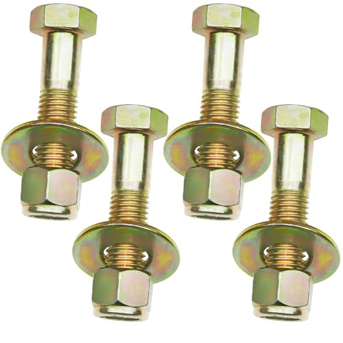 Image of 3 /4 inch x 3 inch Hex Head Bolt by Color Galvanization with Nylon Lock nut and Large Size Washer Assortment Kit,Alloy Steel,Grade 8.(4pcs Pack). by Metalsuberg
