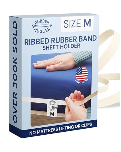 RUBBER HUGGER Elastic Bed Sheet Holder for Queen Mattress 60