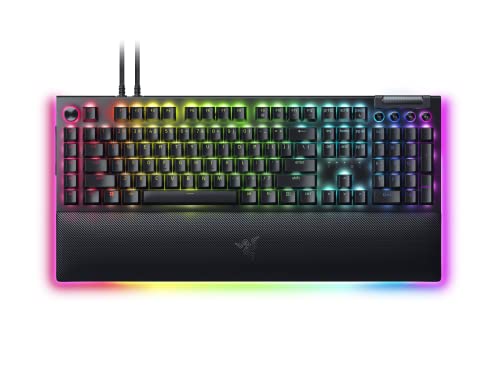 Razer BlackWidow V4 Pro Smartchoice Mechanical Gaming Keyboard, Green Switch Clicky Keys, RGB Chroma Backlit, Programmable Macro Dial, Magnetic Wrist Rest, USB Wired, Anti-Ghosting, US Layout view 1