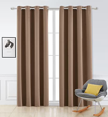 Ruthy's Textile Cortinas opacas de color sólido para oscurecer la habitación, con aislamiento térmico, ojales para: dormitorio/sala de estar, eficiencia energética, oscuridad, reducción de ruido