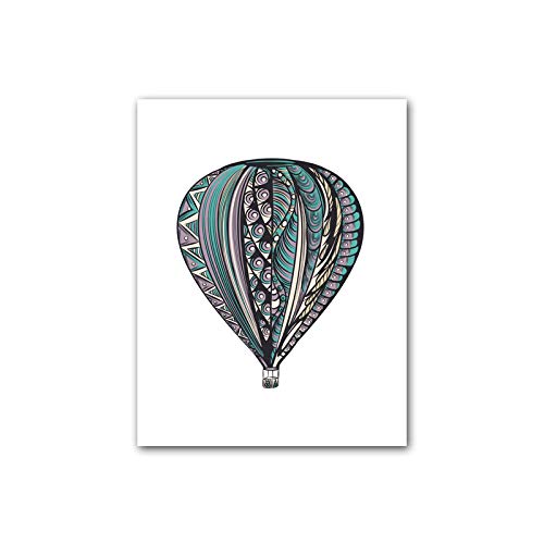 Pintura en lienzo premium de plumas y globos con impresión de alta definición 3