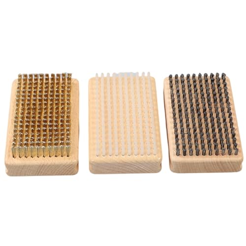 Kit brosse snowboard brosse à cire de ski en bois pour enlever la rouille - 3