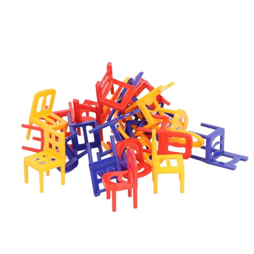 Dilwe Carykon Paquete de 36 Sillas Apilables para Niños, Divertido Juguete de Equilibrio Familiar para Niños, Educativo para la Primera Infancia, Noches de Juegos o Fiestas