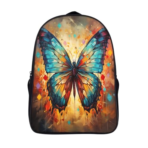 Sac à dos de voyage en plein air papillon 3D pour sorties de garçon