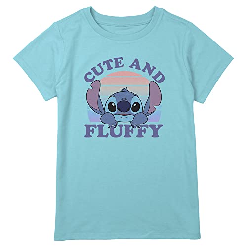 Disney Plus Size Lilo & Stitch Cute and Fluffy Girls Short Sleeve Tee Shirt