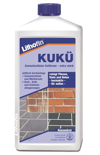 LITHOFIN KUKÜ Zementschleier-Entferner extra stark Reiniger Putzmittel 1 Liter