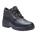 Blackrock Chukka Work Boots, Safety Boots, Safety Shoes, Steel Toe Cap, Mens Womens Ladies, Work Shoes, Black, Gardening, Lightweight, Leather, Wide Fit, Non Slip, On Site - Size 9
