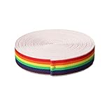 1-inch 5 Yards Elastic Band Rainbow Pattern Waistband Color Stripes Stretchy Belt Sewing - Image 5
