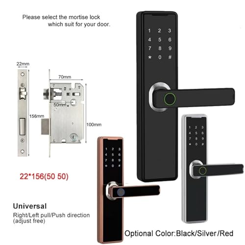 Serrure Connectée sans Clé pour Éviter les Blocages : Clavier Tactile Bluetooth Silver