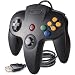 kiwitatá Classic N64 USB Controller, Retro N64 Bit USB Wired PC Game Controller Gamepad Joystick for Windows PC & Mac & Raspberry Pi 3 Black