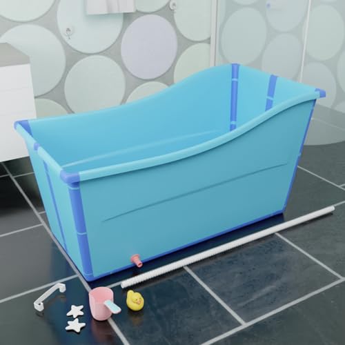 Przenośna Składana Wanna, Zagęszcza Składana Wanna Dla Dorosłych Dziecięcych Psów Kąpiel Na Zewnątrz, Idealne Do Małej łazienki(Color:blue)