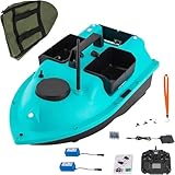 IOENC RC Fishing Boat 52W 5.91ft/s Bait Boat High Speed for Ocean Lake Fishing,600M Range 99 Points,with 1 * 5200mAh Lithium Battery,Cruise Control (Blue)