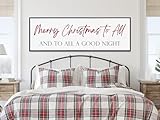 NATVVA Merry Christmas To All and To All A Goodnight Poster Wall Decor Christmas Sign Canvas Art Prints Painting Artwork Home Christmas Decoration No Frame