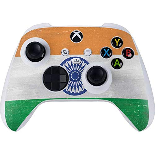 Decal Gaming Skin Compatible with Xbox Series S Controller - India Flag Distressed Design