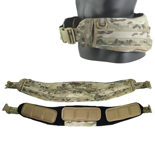LZAQHMT Cinturón Táctico Acolchado MOLLE – Expandido Cinturón Multiusos para Patrulla con Acolchado Suave Y Extensión De Liberación Rápida, Equipo Protección Ligero para Caza Y Airsoft(O)