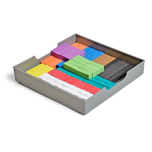 Image of hand2mind Foam Cuisenaire Rods Small Group Set, Teaching Fraction Bars, Montessori Math Manipulatives, Math Teacher Must Haves Elementary, Kindergarten Homeschool Supplies (6 Sets of 74)