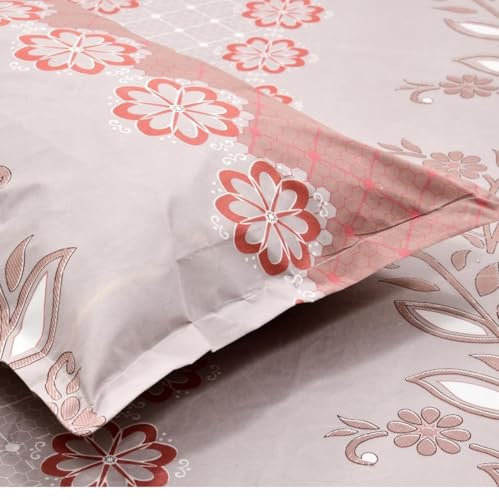 Image of 300 TC Glace-Cotton All Around Elastic Fitted Bedsheet, Elastic Fitted Bedsheet King Size Bedsheet for Double Bed with 2 Pillow Covers, Size - 72 x 78 x 8 Inch Color White