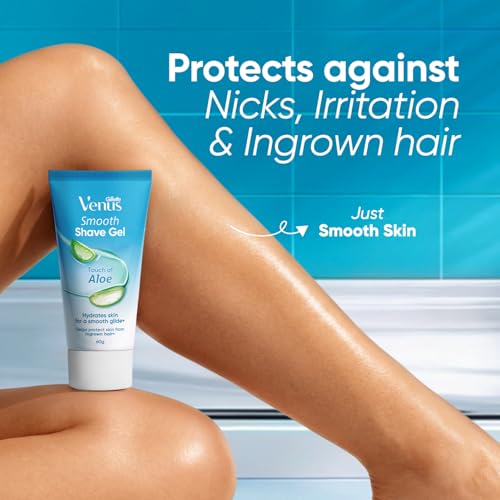 Image of Gillette Venus Smooth Hair Removal Razor for Women with Aloe Vera with FREE Venus Smooth Shave Gel, 1 Pc