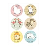 絵合わせシール 左右シール 靴 くつ 履き間違え 女の子 ガール 耐水ラミネート ポス skl-ga-original-001 どうぶつ