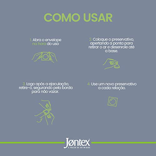 Preservativo Camisinha Jontex Sabor Maçã Verde - 3 Unidades, Jontex, 3un