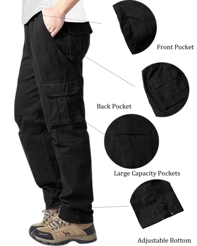 Pantalon cargo homme multipoches en coton robuste pour le travail