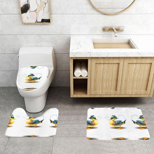 Tapis de salle de bain rectangulaire anti-glisse pour sol humide - 4