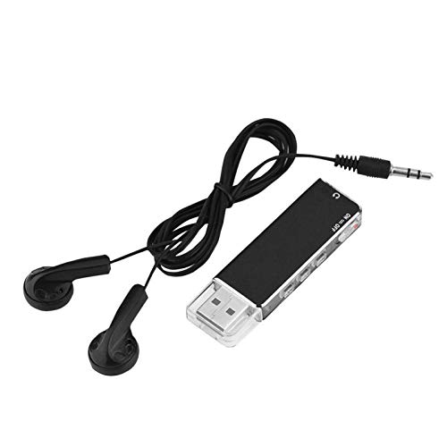 DAUERHAFT 13-Hour Recording Separate Recording 8GB Mini U Disk Easy to Use Slim Voice Activated Recorder U Disk Digital Voice Recorder for Lecture Interview Meeting