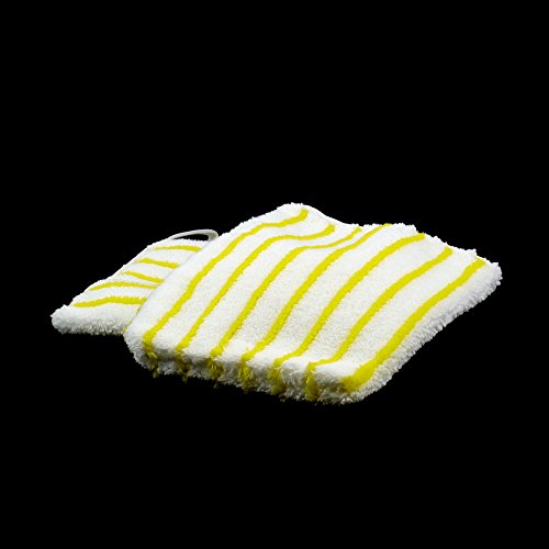 Preisvergleich Produktbild Microfaser Handschuh weiß / gelb