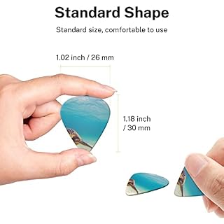 Lot de 6 médiators imprimés tortue de mer pour guitare acoustique et électrique - Les Beatles, Paul McCartney, John Lennon, RIngo Starr, George Harrison Lot de 6 médiators imprimés tortue de mer pour guitare acoustique et électrique – Image 7