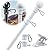 cogardenshower White Flag Pole for House - Tangle Free Outdoor Flag Pole Kit with Holder Bracket,5ft Stainless Steel Metal Flagpoles Residential Heavy Duty for Outside House,Porch,Yard,Truck,Boat