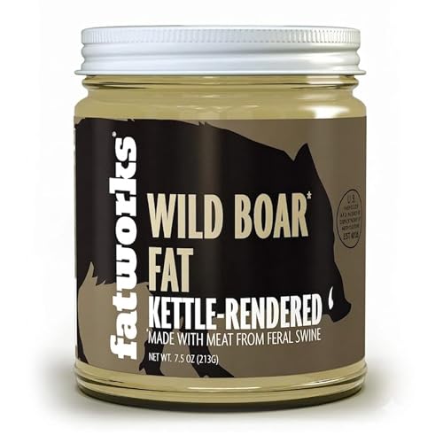 Fatworks, Premium Wild Boar Lard, Rich Flavor, Gourmet and Delicious, WHOLE30 APPROVED, KETO, PALEO 7.5 oz.