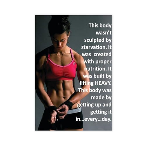 Cadeau sans cadre poster inspirante femme pour passionnée de fitness