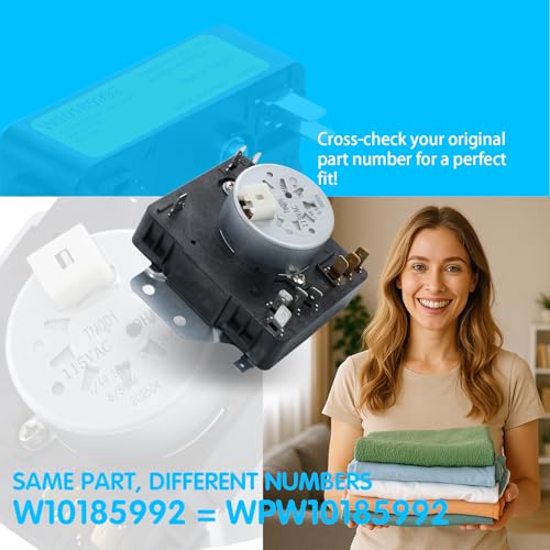 MEDC465HW0 MGDC465HW0 WGD4850BW2 WED5000DW2 WGD5000DW3 Dryer Timer 115VAC 60Hz, Compatible with Whirlpool Maytag Kenmore Crosley, Replaces WPW10185992 W10185992 AP6016542 by MHOPEM - Image 5