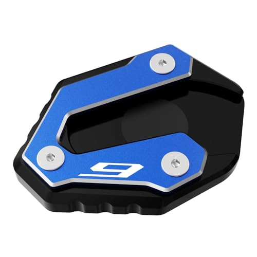 ヤマハ向け R7 YZF-R7 2021-2024 R9 YZFR9 2025用アクセサリー バイクサイドスタンド延長プレート キックスタンドパッド(Blue 2)