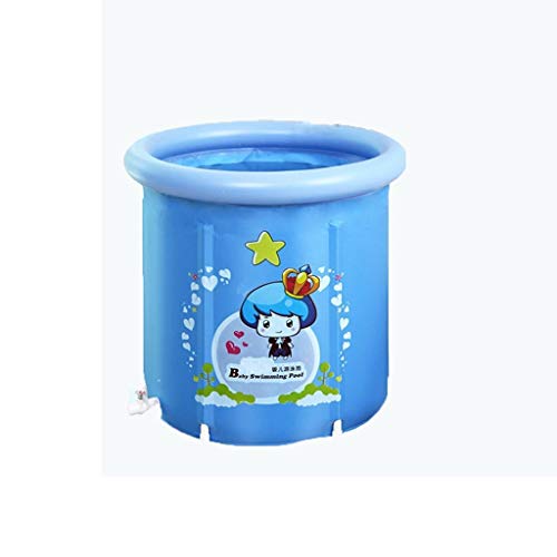 YHDD Environmentally friendly nylon baby swimming pool children's swimming bucket inflatable bracket adjustable height insulation baby newborn swimming pool infant (color: pink) (Color : B)